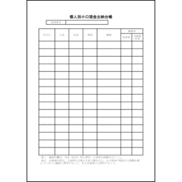 個人別小口現金出納台帳53 LibreOffice