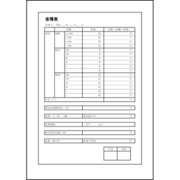 金種表2 LibreOffice