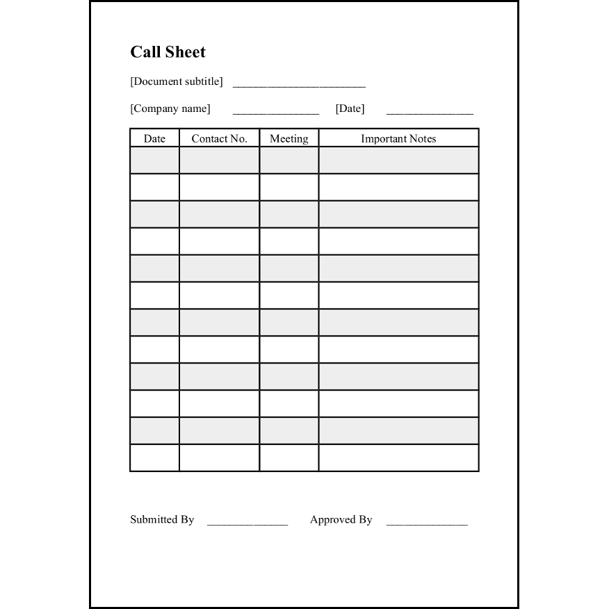 Call Sheet3