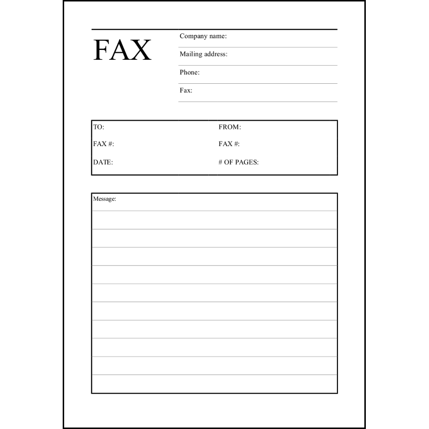 fax cover 22 ファックス送付状 ビジネス 無料テンプレート