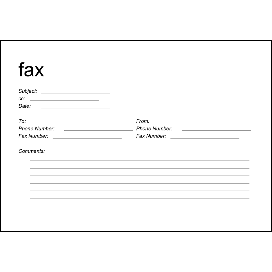 Fax Cover25