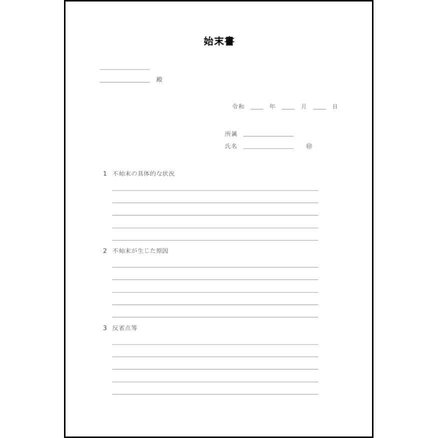 始末書15