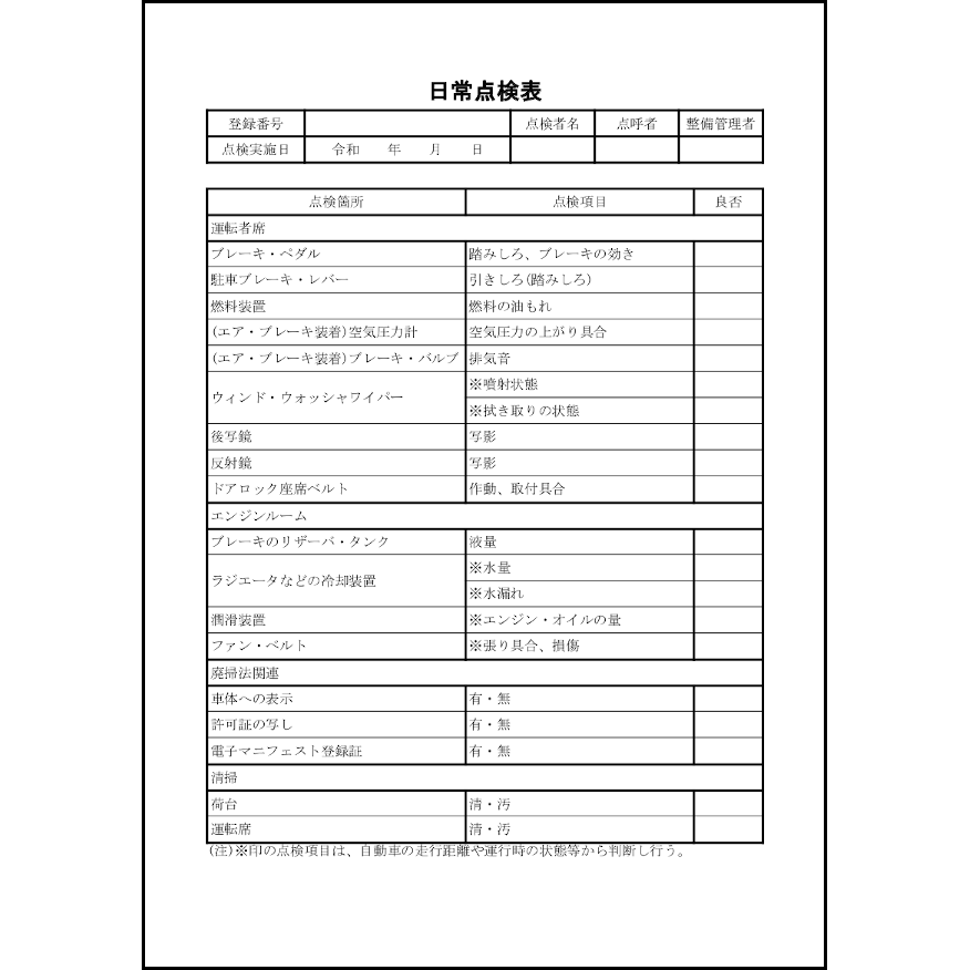日常点検表36 LibreOffice