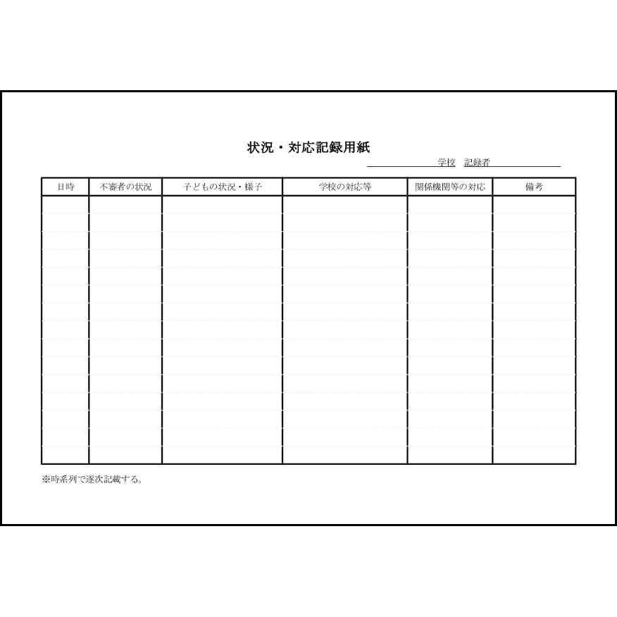 状況・対応記録用紙17 LibreOffice