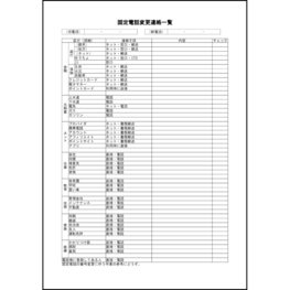 固定電話変更連絡一覧29 LibreOffice
