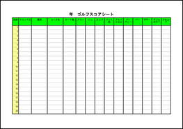 ゴルフスコア表2 LibreOffice