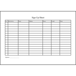 Sign Up Sheet3 LibreOffice