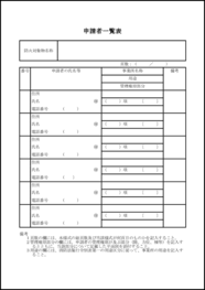 申請者一覧表97 LibreOffice