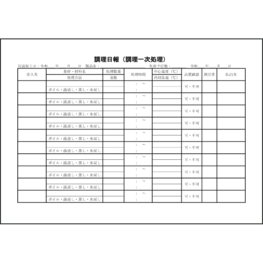 調理日報（調理一次処理）50 LibreOffice