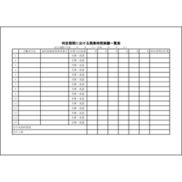 判定期間における残業時間実績一覧表8 LibreOffice